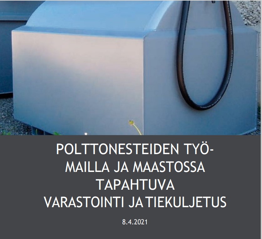 Harmaa polttonestesäiliö mustalla täyttöletkulla.